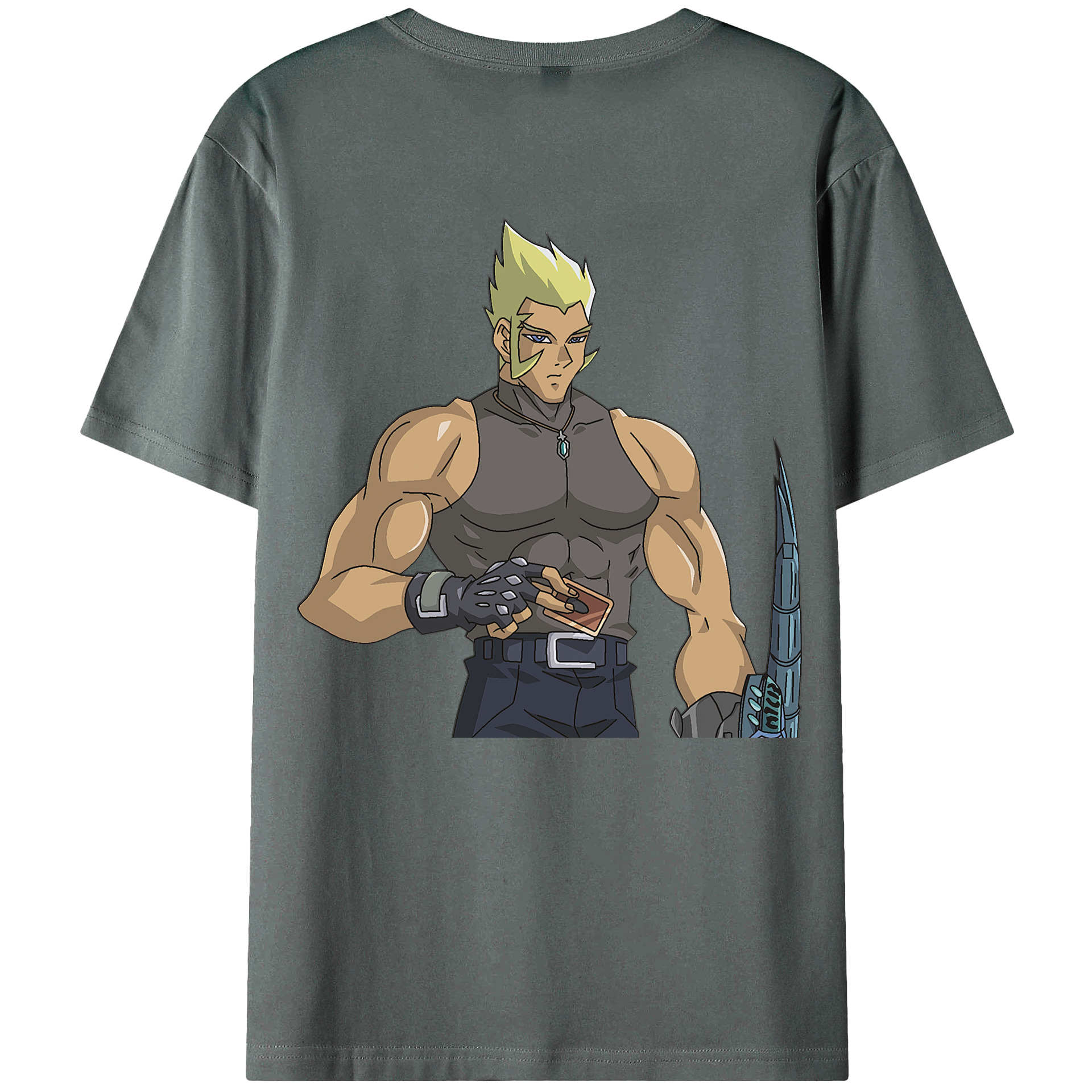 （画像用） 遊☆戯☆王 Yu-Gi-Oh! 綿100％ メンズ半袖Tシャツ（バックプリント） 通気性